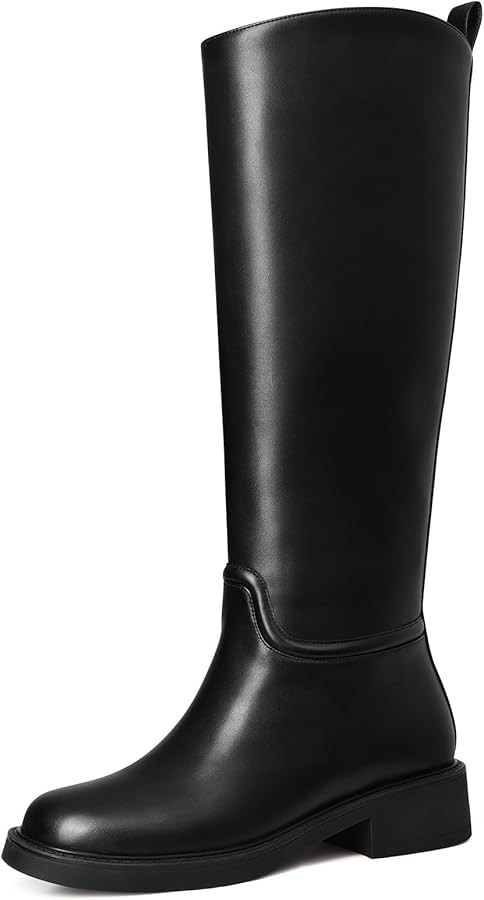 MUCCCUTE Knee High Boots for Women Chunky Low Block Heel Tall Boots Round Toe Comfort Long Fall B... | Amazon (US)
