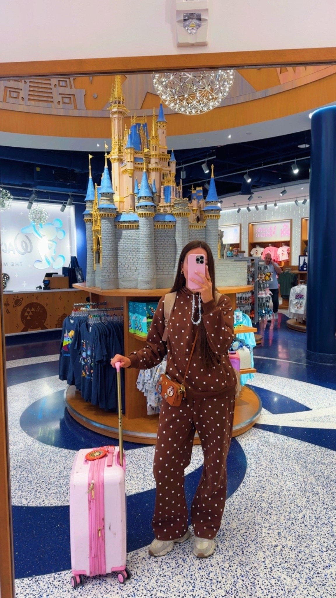 Comfy travel ootd🤎 airport outfit, Amazon finds, polka dot two piece lounge set, brown polka dot set, affordable fashion 

#LTKootd #LTKTravel #LTKSaleAlert