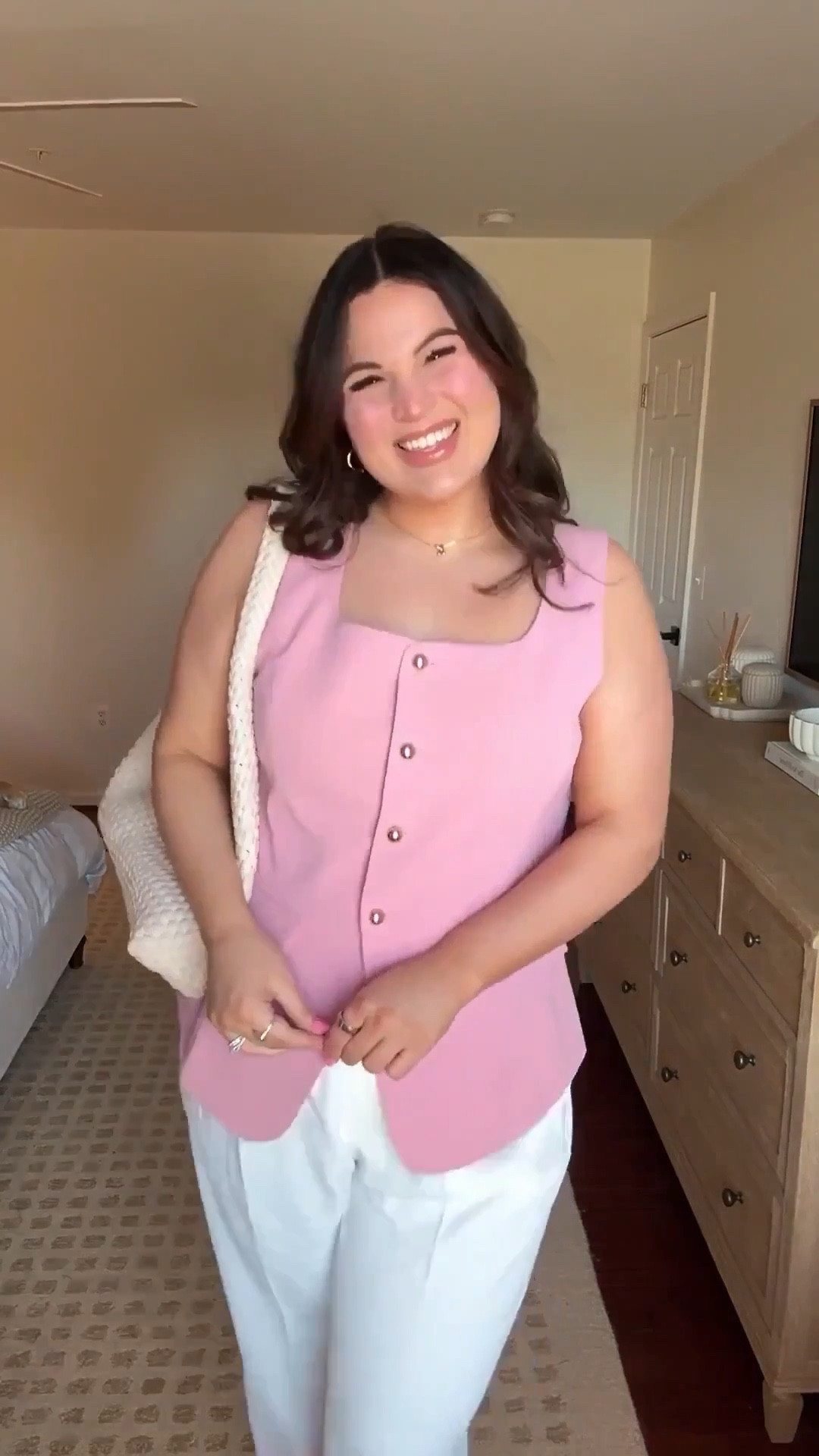 Midsize spring workwear outfit from Amazon! Feeling like corporate Barbie in this fit + I ain’t mad about it 💘 

Top - xl 
Pants - xl long
Bra: 38D *use code: KELLYELIZXSPANX to save
Panties: XL *use code: KELLYELIZXSPANX to save 
Heels - 9.5

Amazon, amazon fashion, Amazon outfit, amazon spring, spring fashion, spring outfit, spring style, workwear, outfit for office, office wear, amazon office wear, amazon workwear, affordable work wear, affordable office wear



#LTKMidsize #LTKSpringSale #LTKWorkwear
