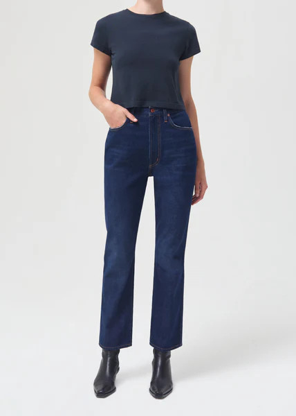 Adine Shrunken Tee in Nocturne | AGOLDE