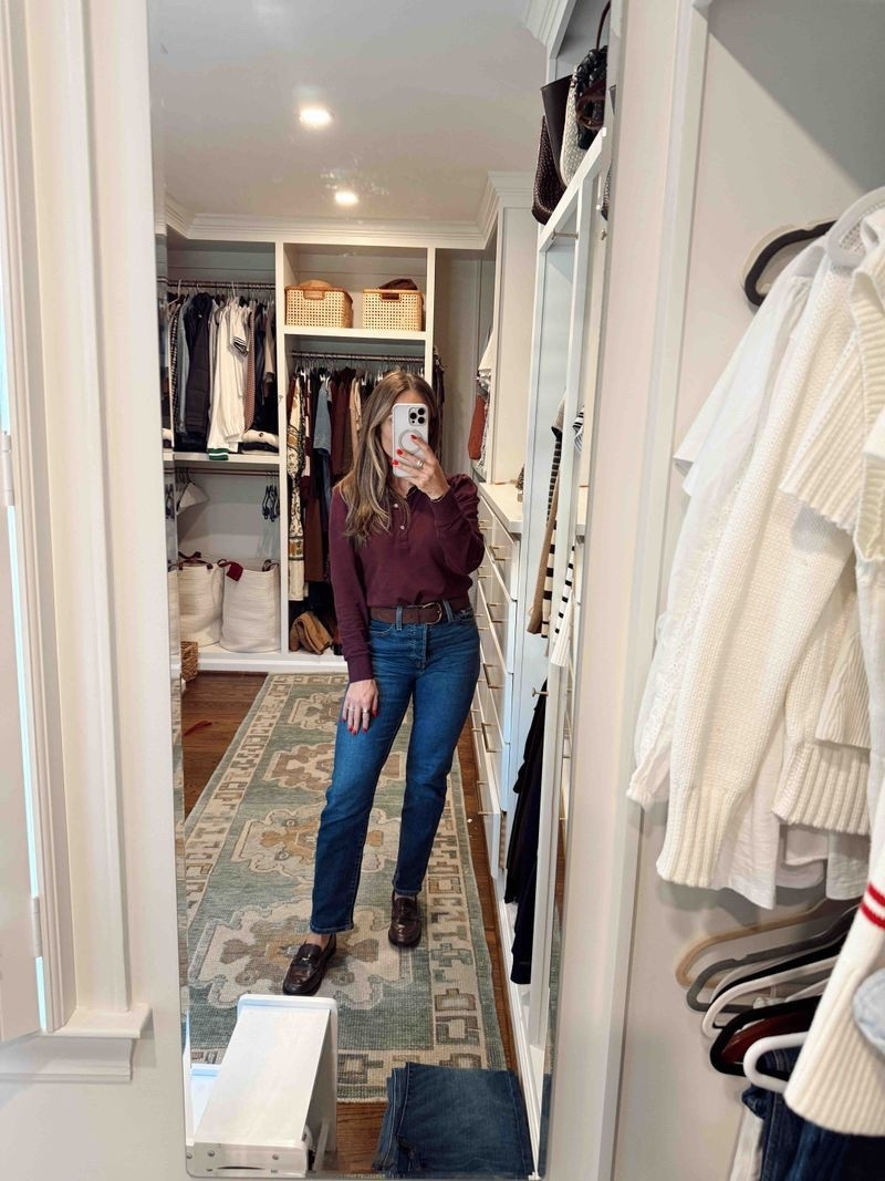 Under $100 Levi jeans I wear ALL the time. The perfect straight leg - size up!