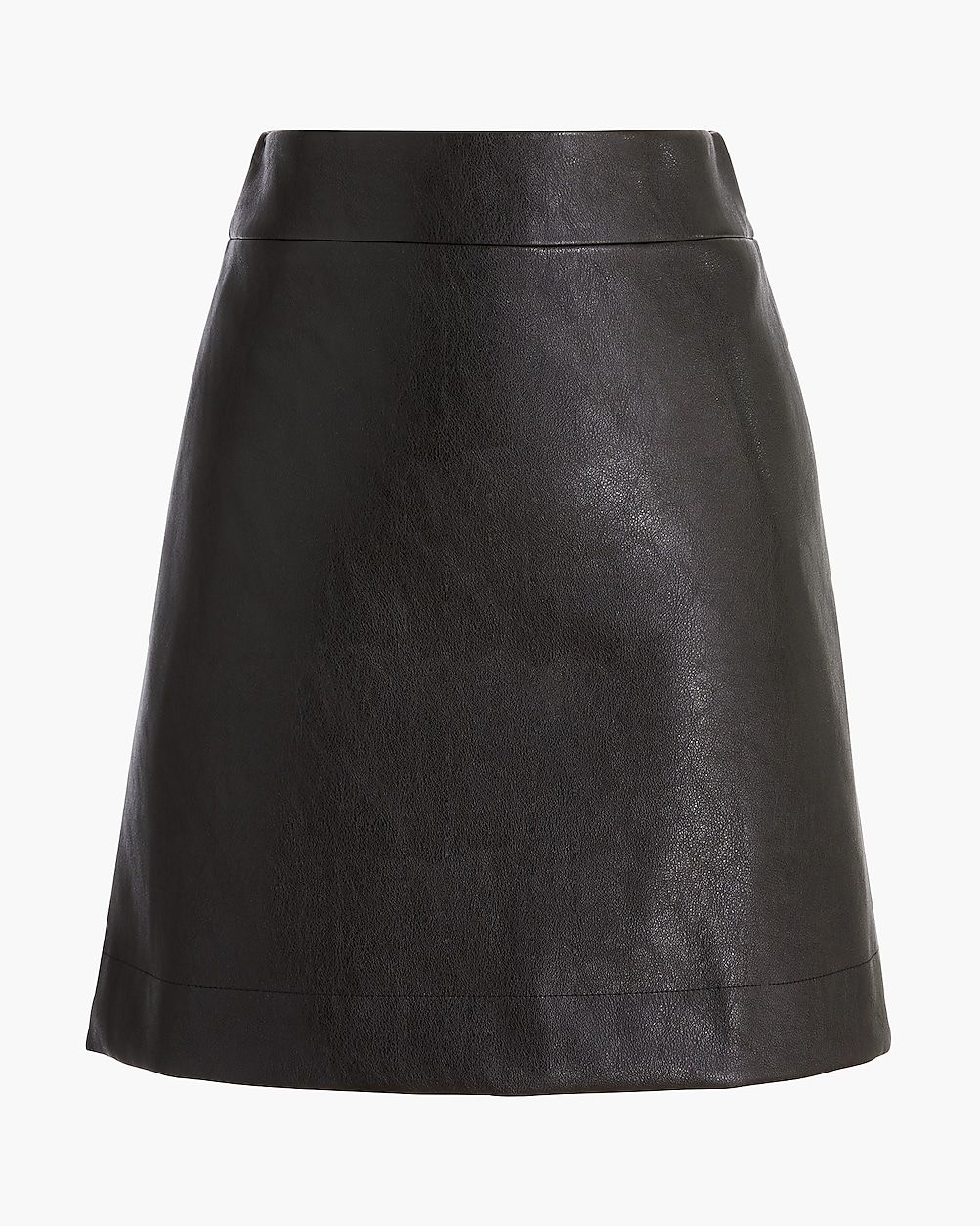 Faux-leather A-line mini skirt | J.Crew Factory