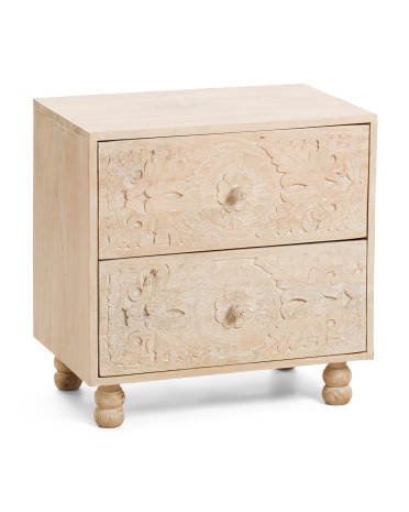 24x16x24 Solid Wood Corum Two-drawer Nightstand | Bedroom | Marshalls | Marshalls