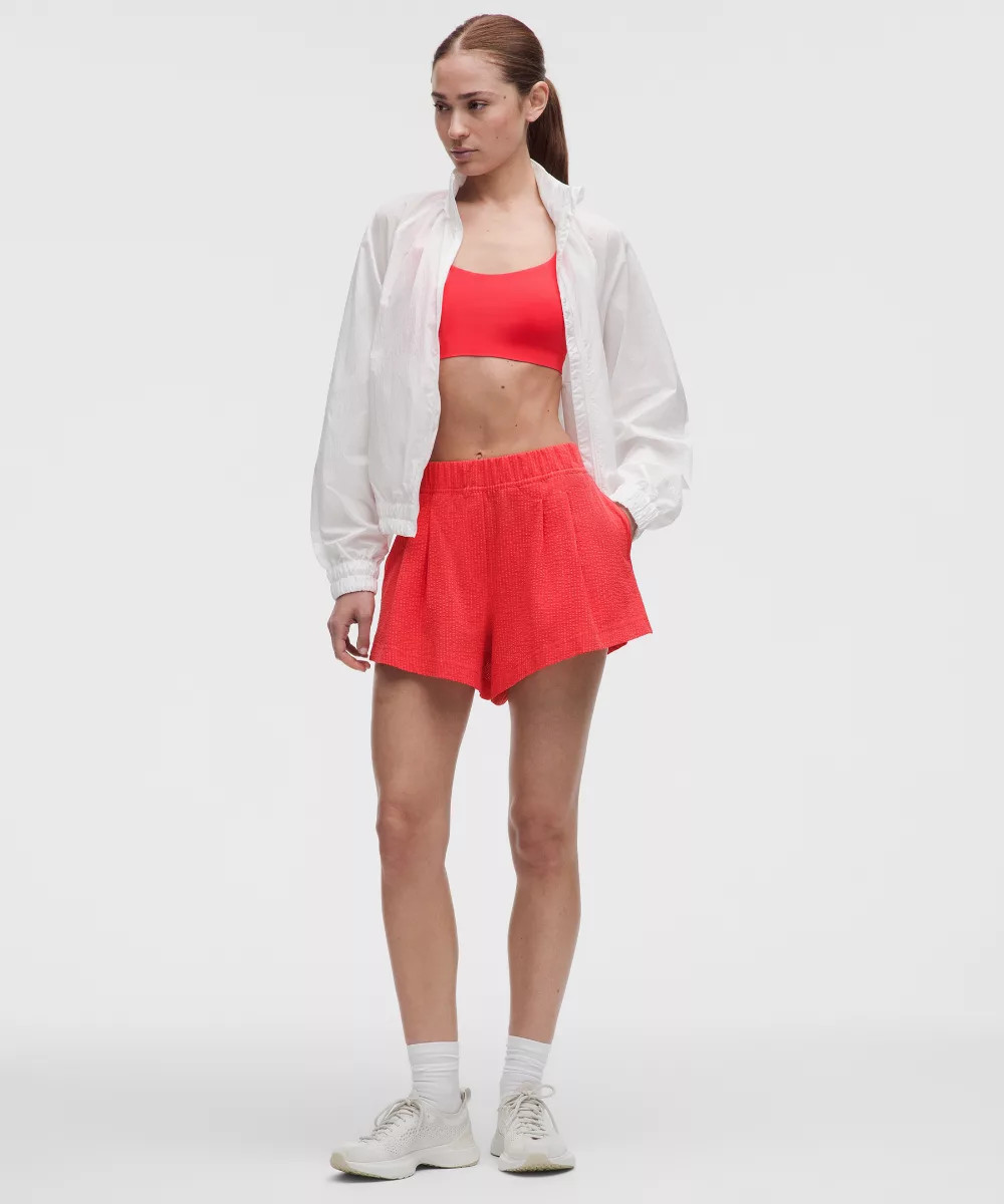 Seersucker WovenAir High-Rise Pleated Short 3.5" | lululemon (AU)