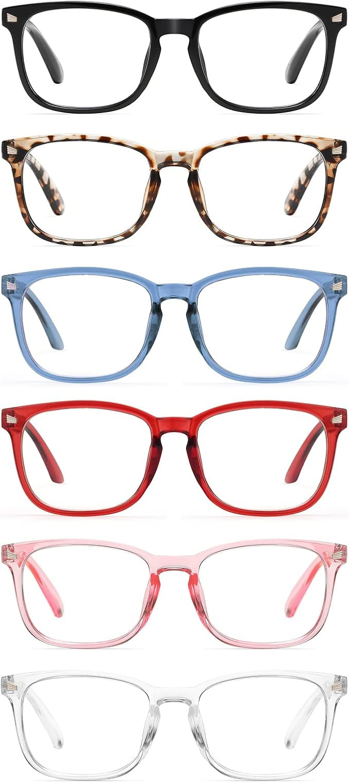 CCVOO 5 Pack Reading Glasses Blue Light Blocking Women/Men, Anti UV Ray/Glare Readers Fashion Eye... | Amazon (US)