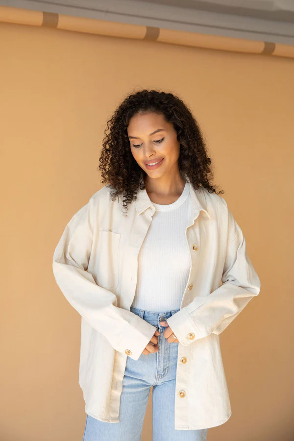 On The Record Shacket | Grey Bandit