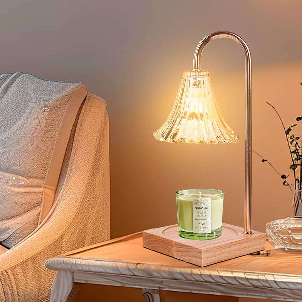 GEEZO Fragrance Candle Warmer Lamp with 2 Bulbs Electric Candle Warmer with Timer & Dimmer for Ho... | Amazon (US)