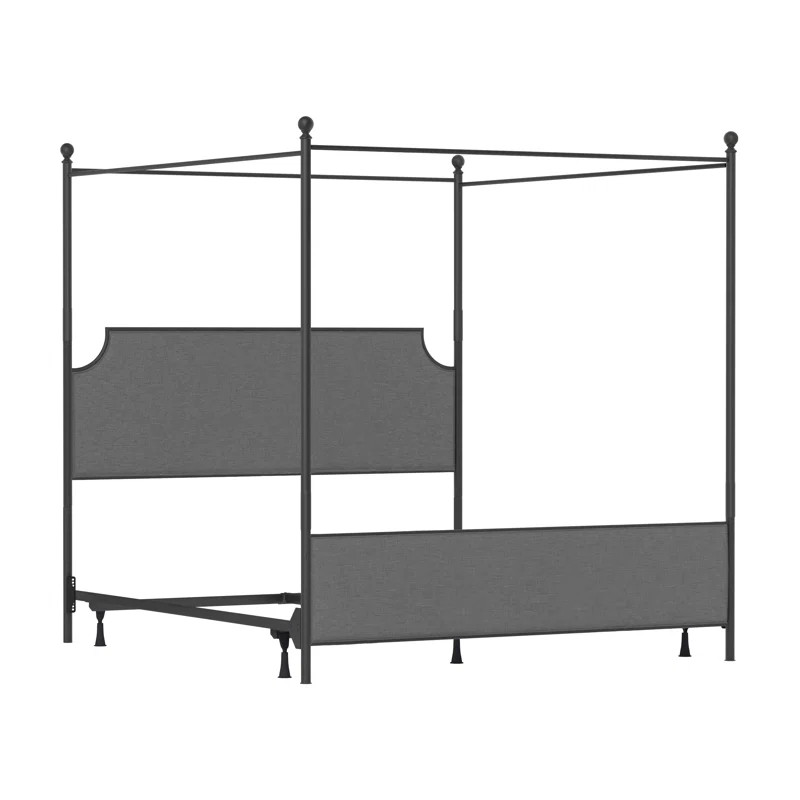 Nordland Upholstered Metal Canopy Bed | Wayfair North America
