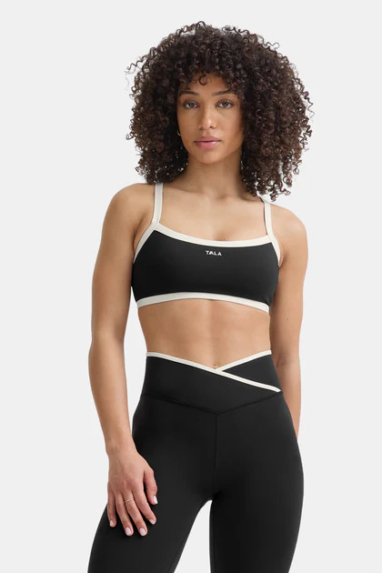DAYFLEX BANDEAU SPORTS BRA - SHADOW BLACK | TALA (UK)