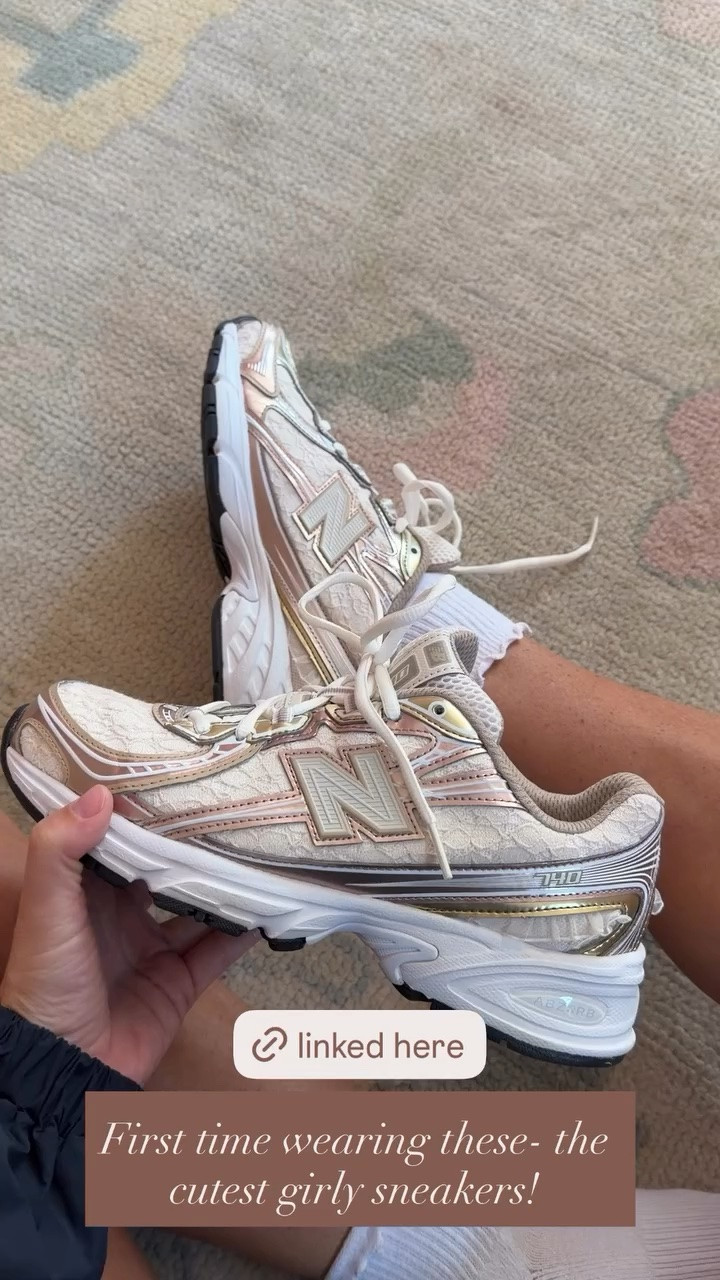 First time wearing these- the cutest girly sneakers!
