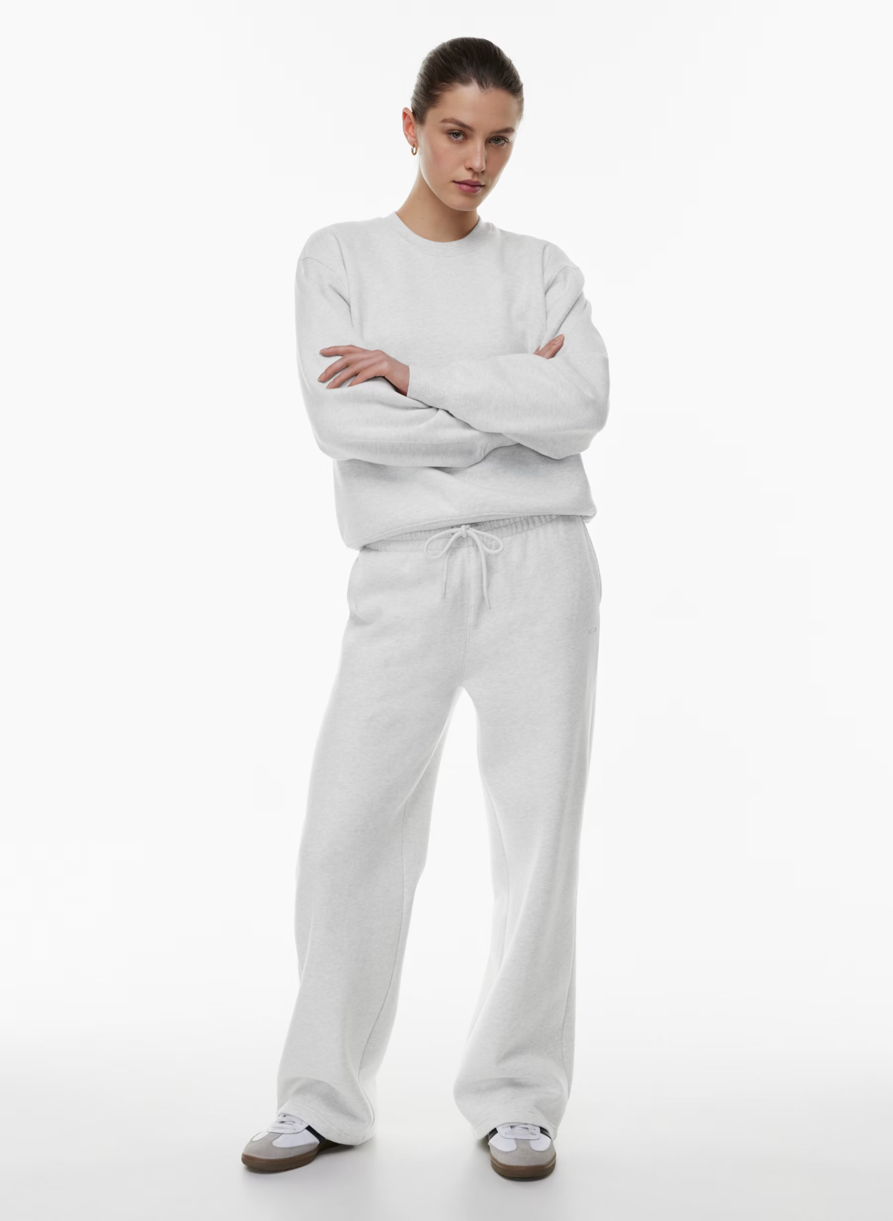 COZY FLEECE BOYFRIEND BASIC WIDE SWEATPANT | Aritzia
