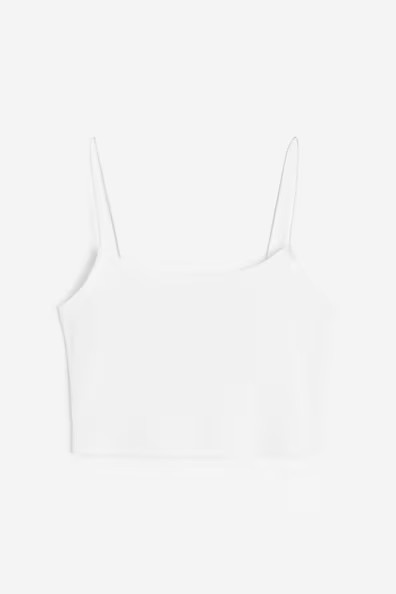 H & M - Camisole Crop Top - White | H&M (US + CA)