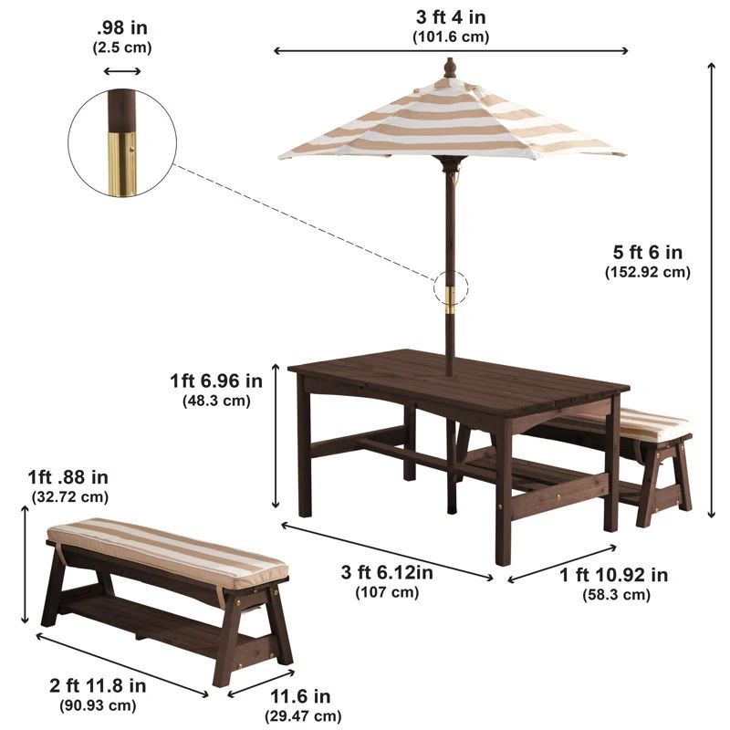 Kids Solid Wood Outdoor Table Or Chair and Chair Set | Wayfair North America