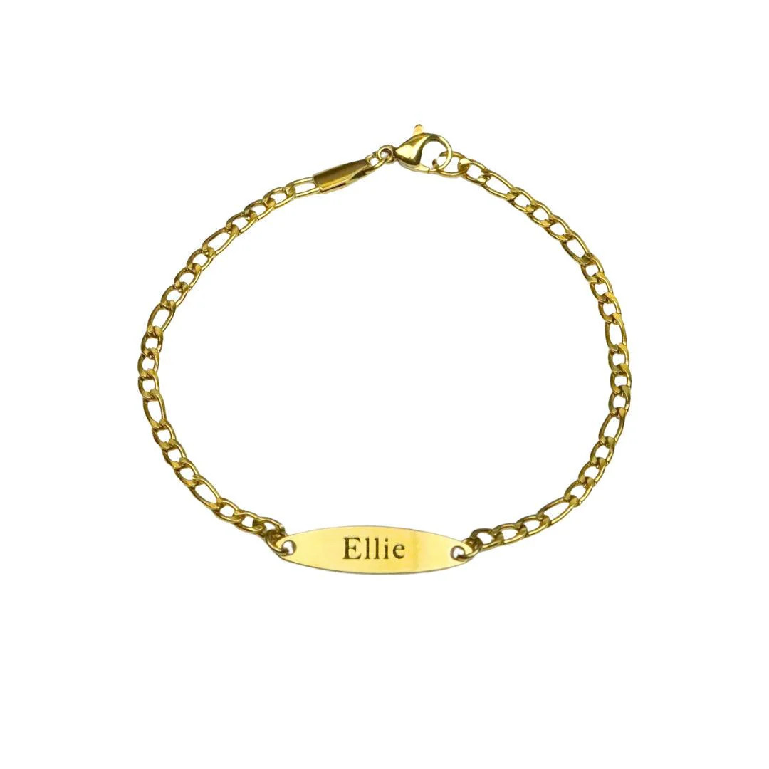 Custom Engraved Oval Plate Bracelet - Ahava Jewels | Ahava Jewels