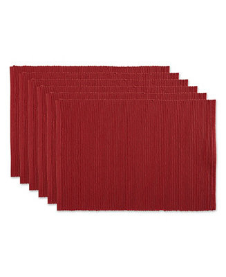 Ribbed Placemat, Set of 6 | Macy's