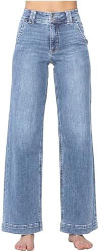 Astylish Women's High Waisted Wide Leg Straight Jeans | Amazon (US)