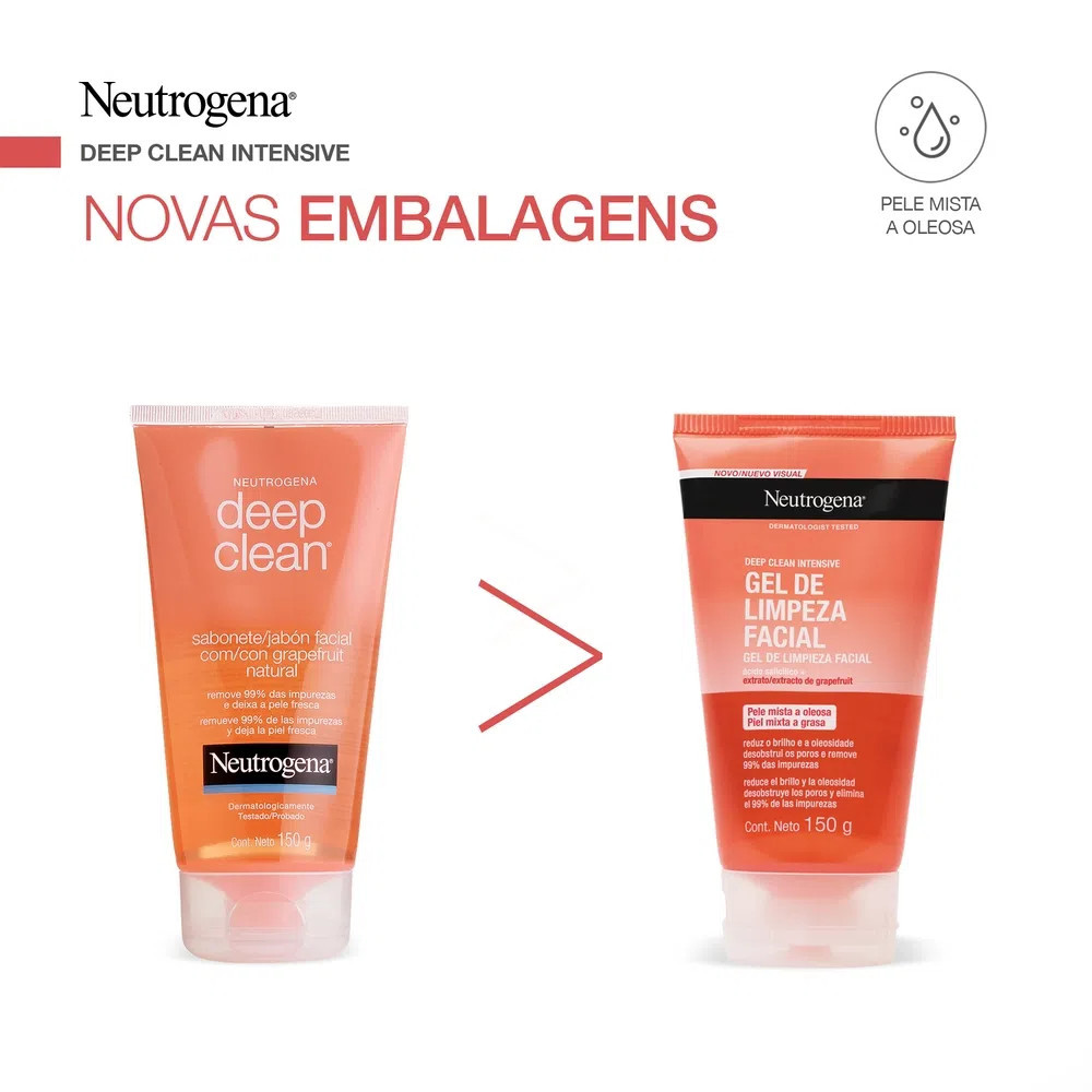 Sabonete Facial Deep Clean Grapefruit Neutrogena 150g - Lojas REDE: A Maior Rede de Cosméticos d... | LOJAS REDE (BR)