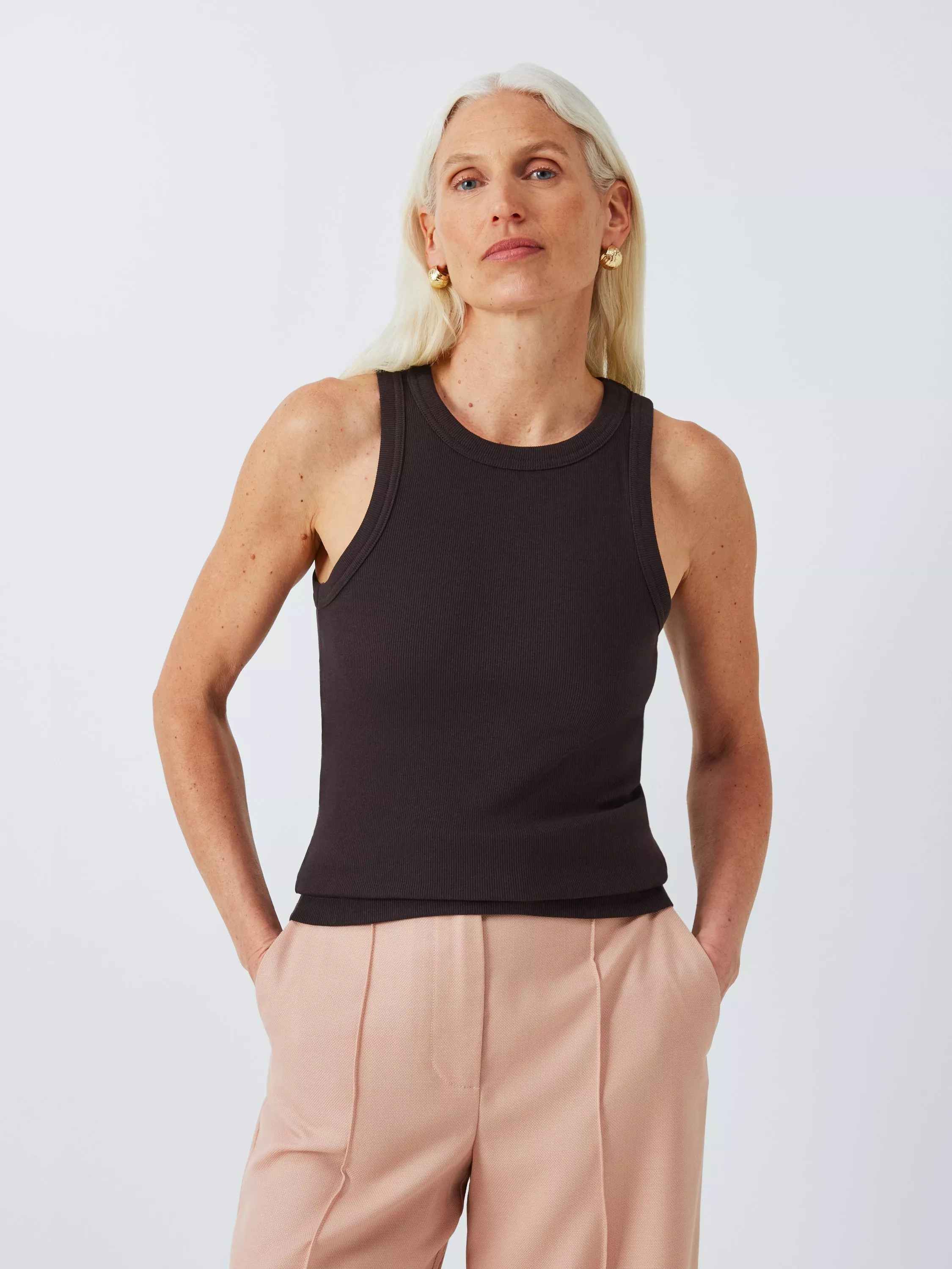 John LewisRibbed Organic Cotton Vest Top | John Lewis (UK)