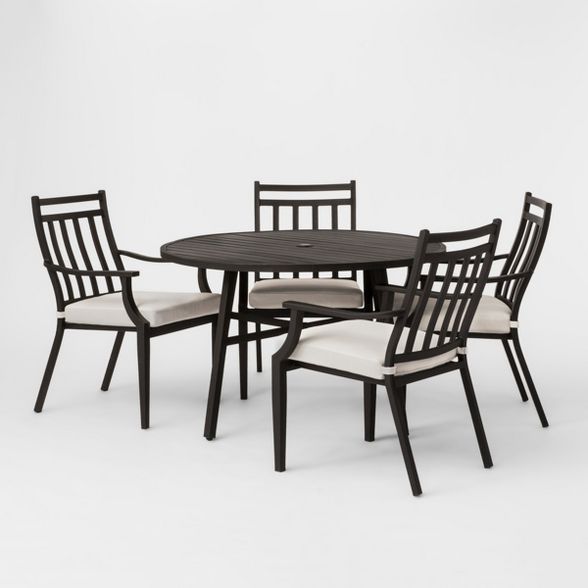 Fairmont 5pc Patio Dining Set - Black - Threshold™ | Target