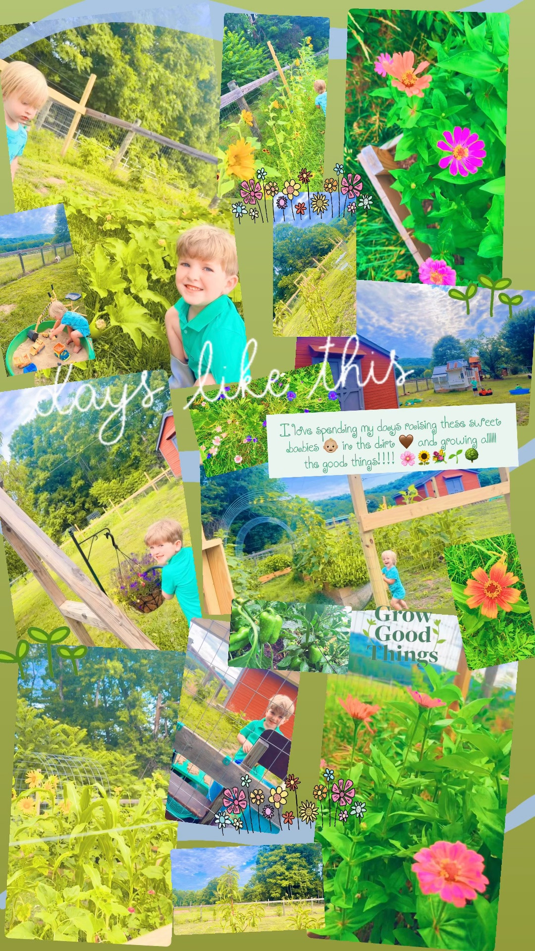 I love spending my days raising these sweet babies 👶🏼 in the dirt 🤎 and growing allllll the good things!!!! 🌸🌻💐🌱🌳