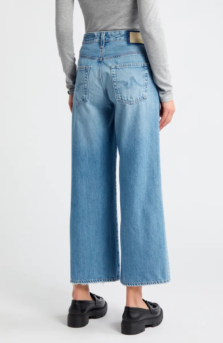 Saige High Waist Ankle Wide Leg Jeans | Nordstrom