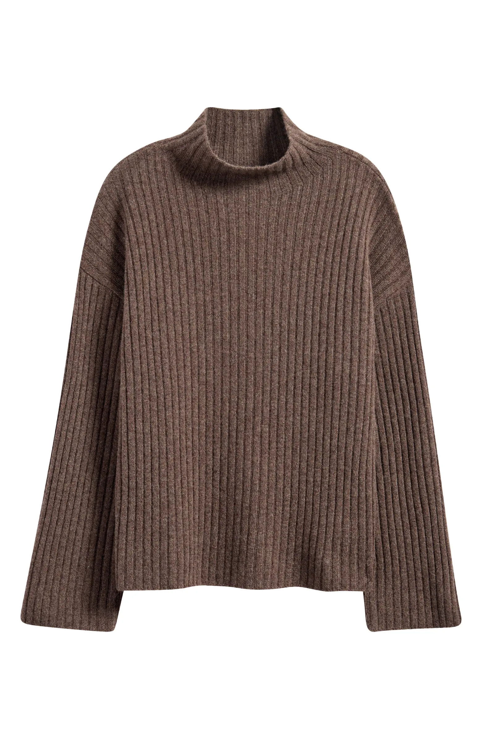 Reformation Lawson Oversize Cashmere Rib Turtleneck Sweater | Nordstrom | Nordstrom