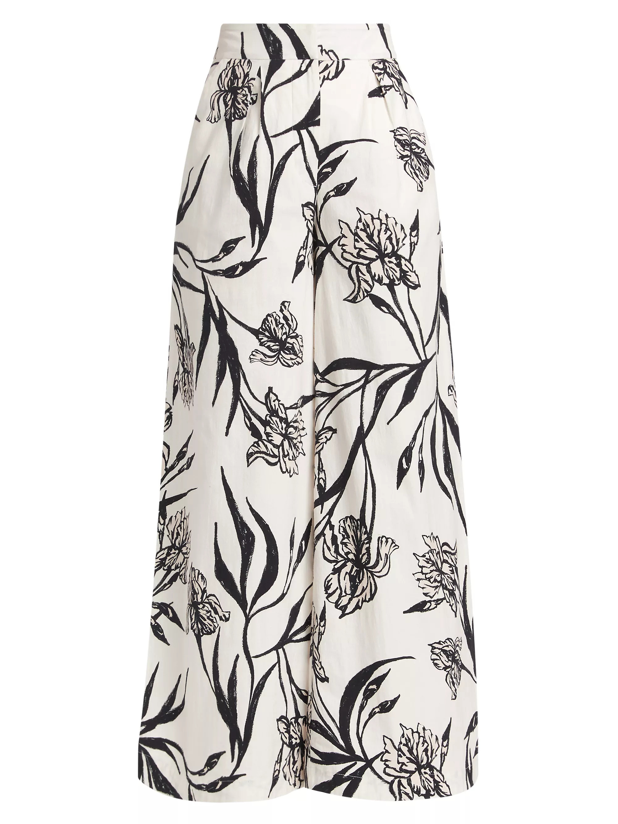 Iris Floral Stretch Cotton Wide-Leg Pants | Saks Fifth Avenue