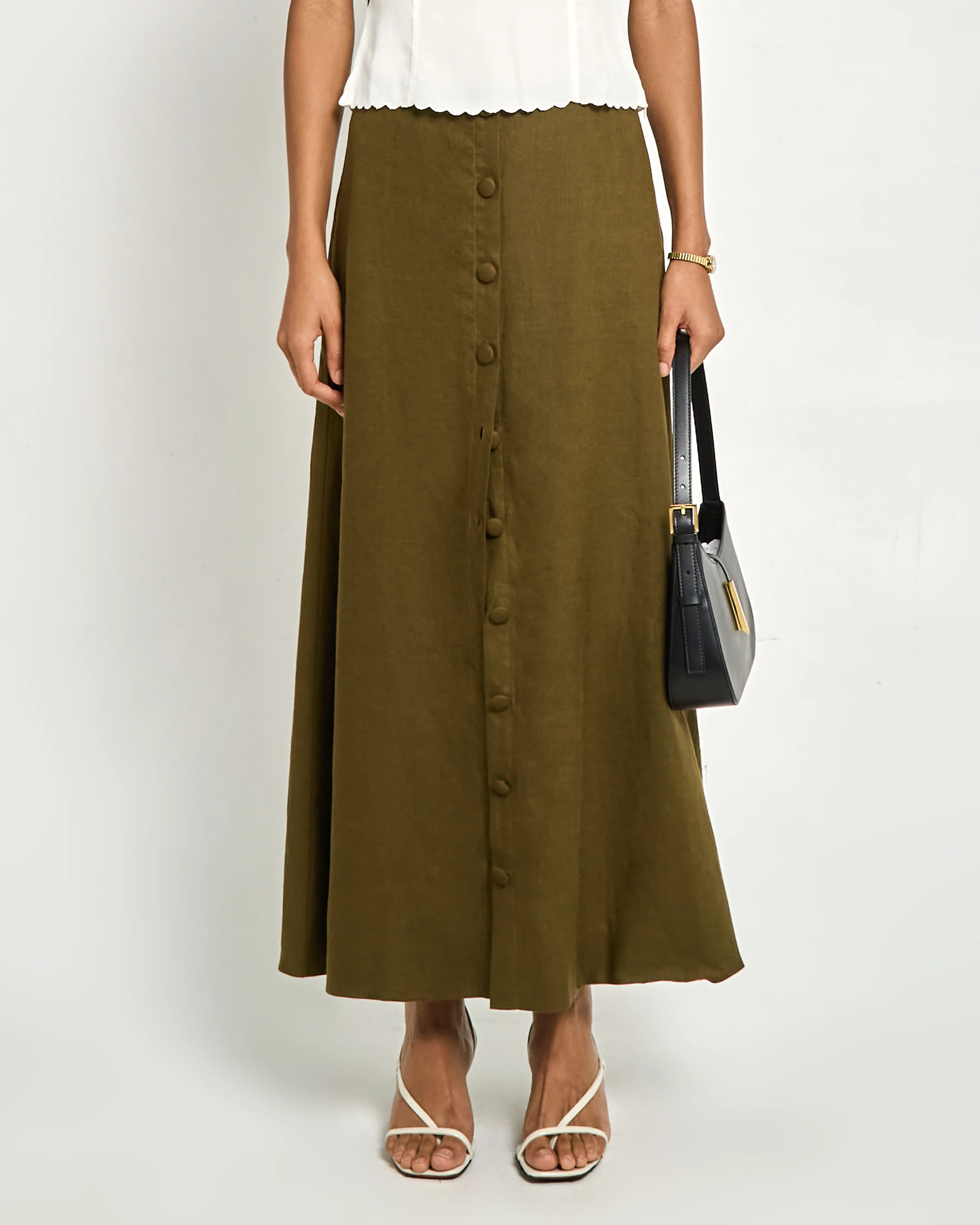 Sibel Linen Maxi Skirt | Few Moda