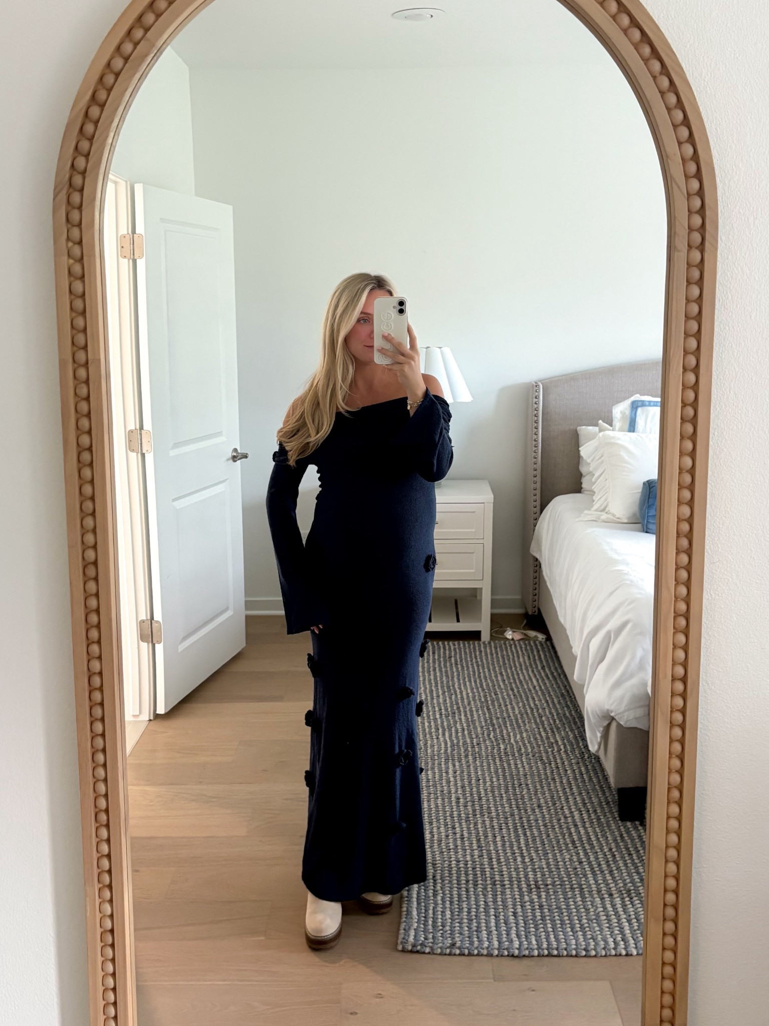 navy blue dress for baby shower or maternity pictures💙

#LTKStyleTip #LTKSaleAlert #LTKBump