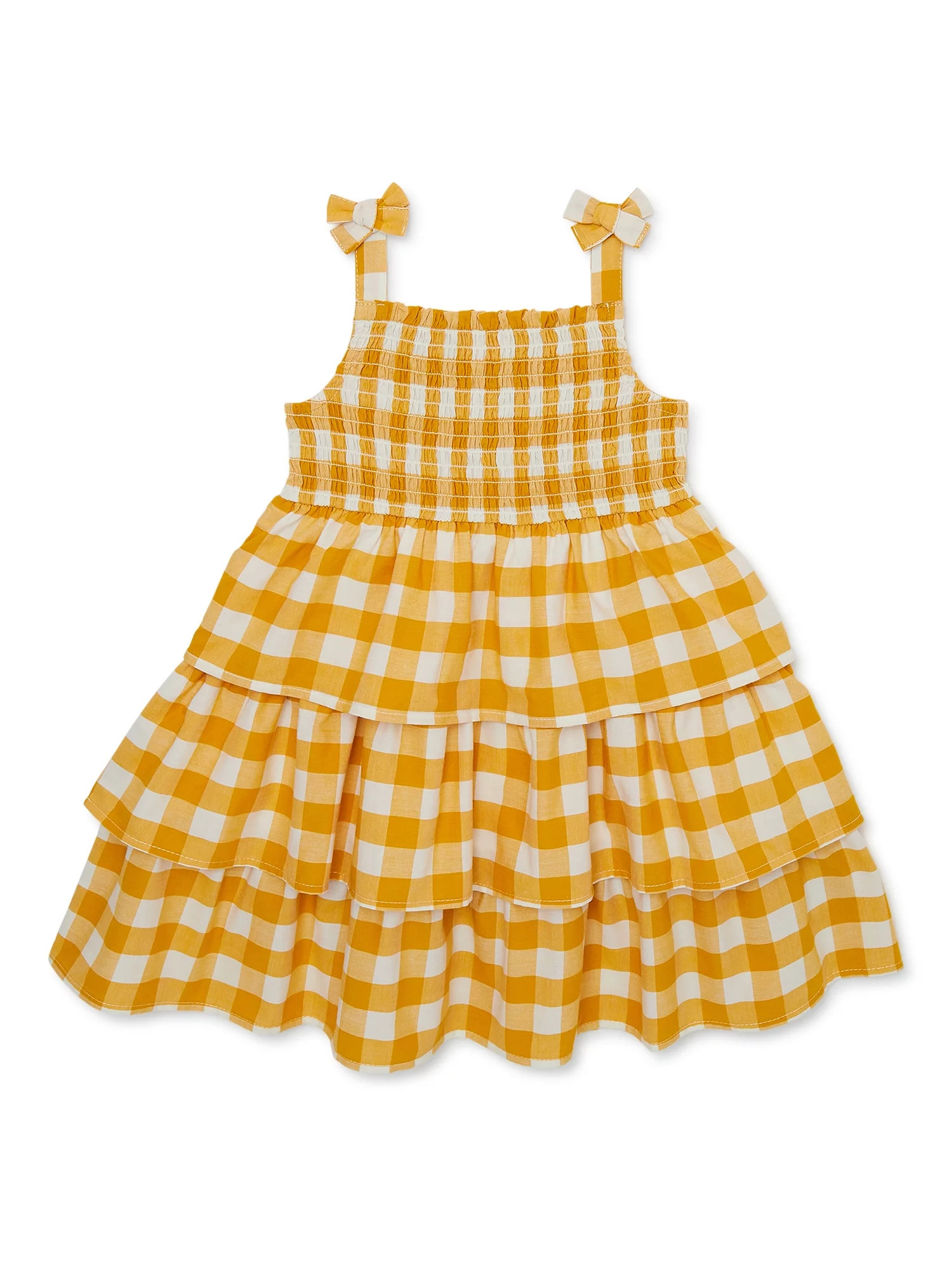 Wonder Nation Baby and Toddler Girls Sleeveless Smocked Dress, Sizes 12M-5T | Walmart (US)