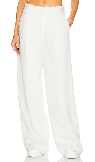 Organic Blend Enzyme Trousers in White | Revolve Clothing (Global)