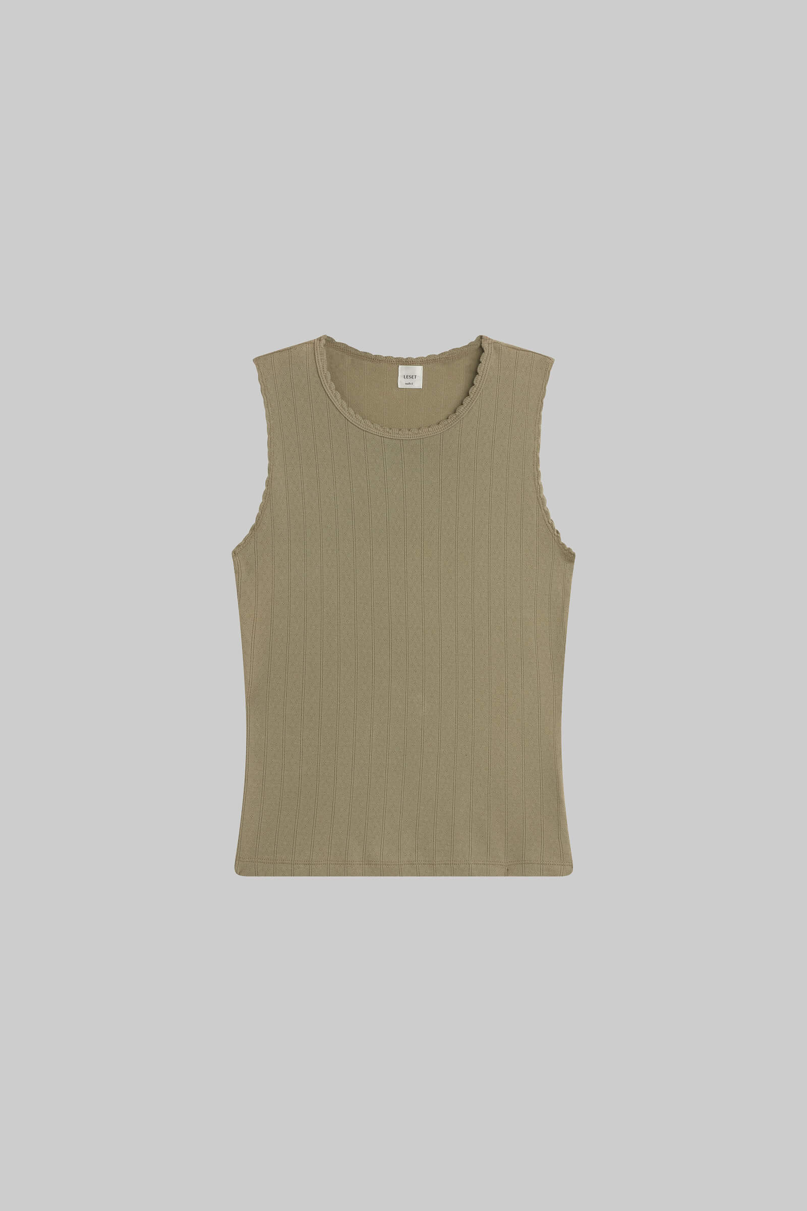 Pointelle Sleeveless Crew | LESET