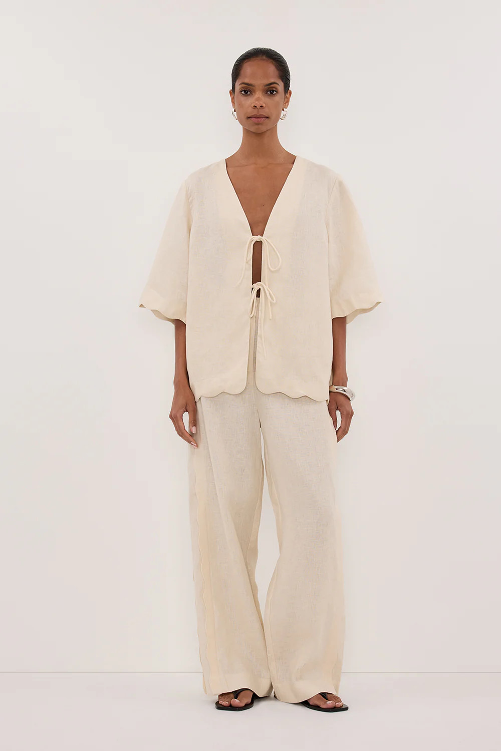 LELA SANDSTONE LINEN PANT | DISSH