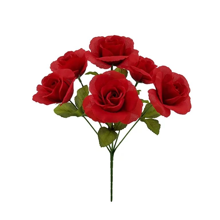 Mainstays 14"  Artificial Flower Pick, Rose, Red. Indoor Use | Walmart (US)
