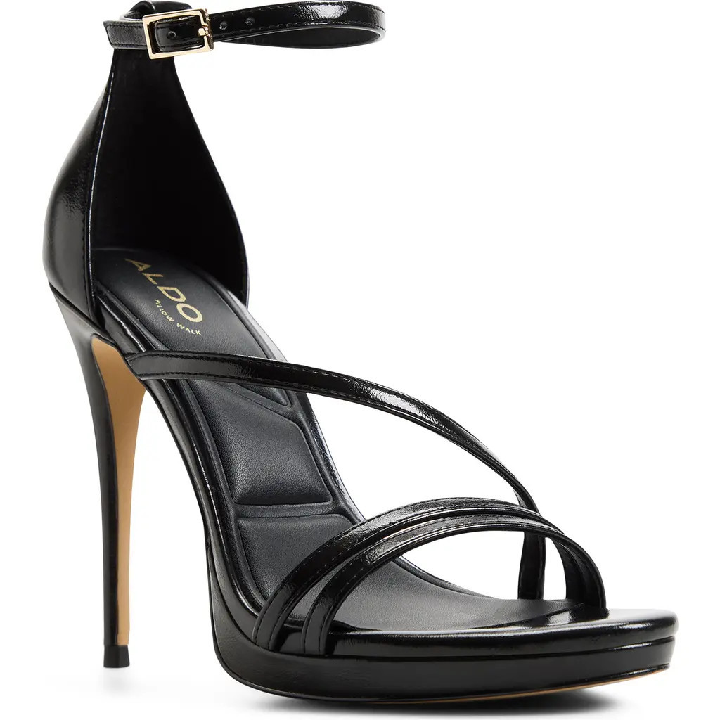 ALDO Odella Ankle Strap Platform Sandal in Black at Nordstrom, Size 6.5 | Nordstrom