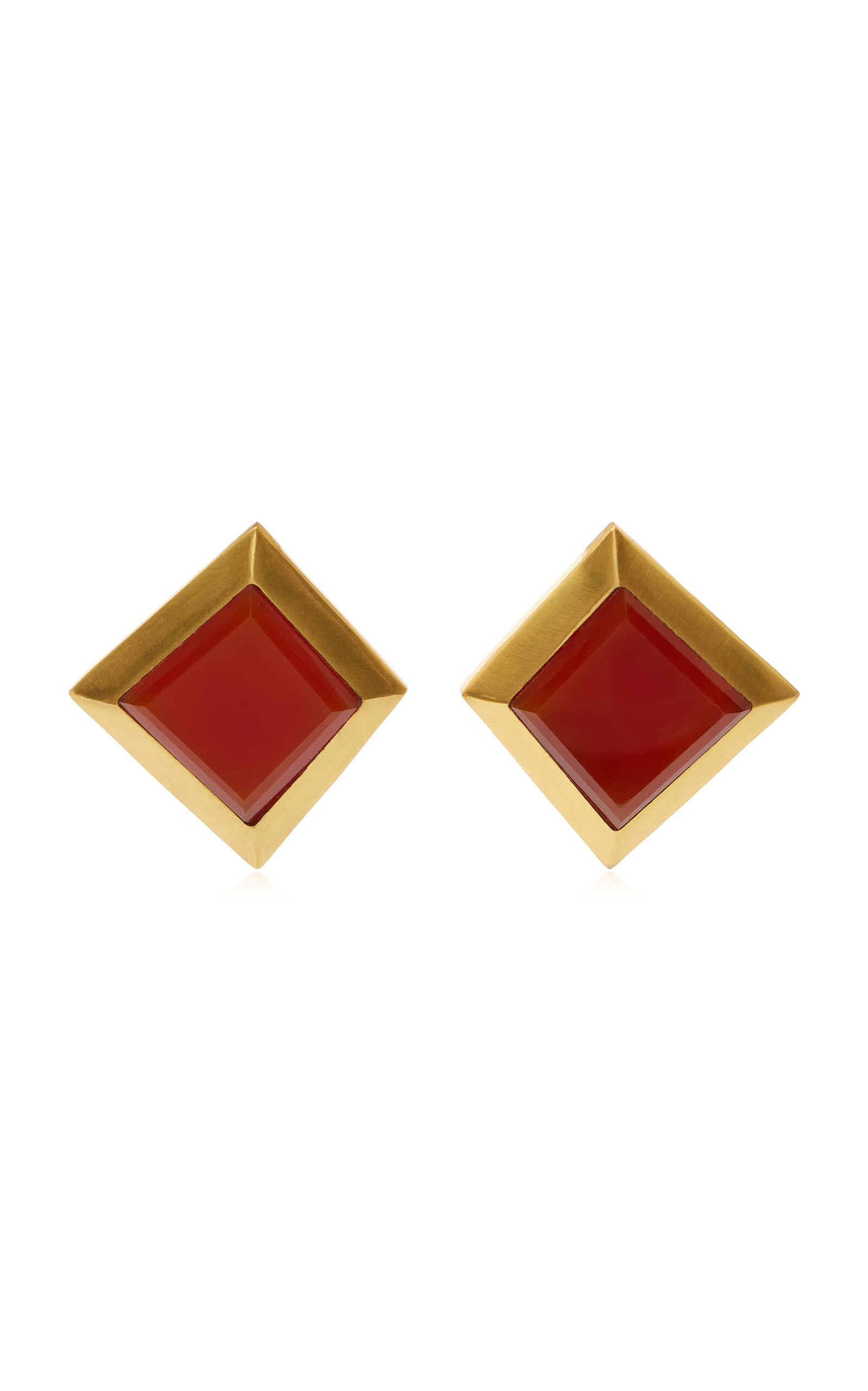 IXV04 Red Onyx 22K Gold-Plated Earrings | Moda Operandi (Global)