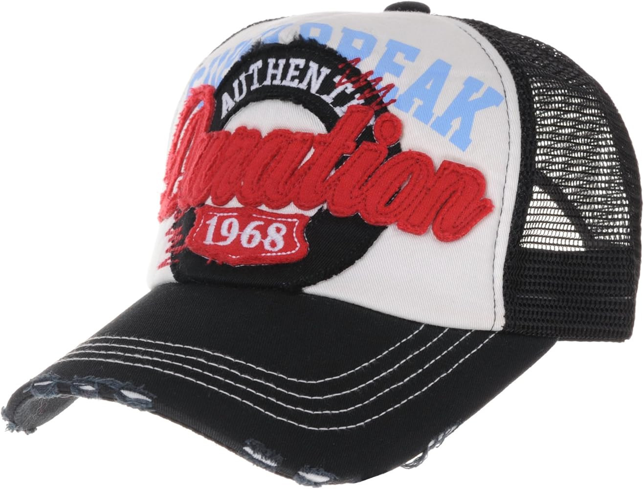 WITHMOONS Meshed Baseball Cap Distressed Trucker Hat Star KR1185 | Amazon (US)