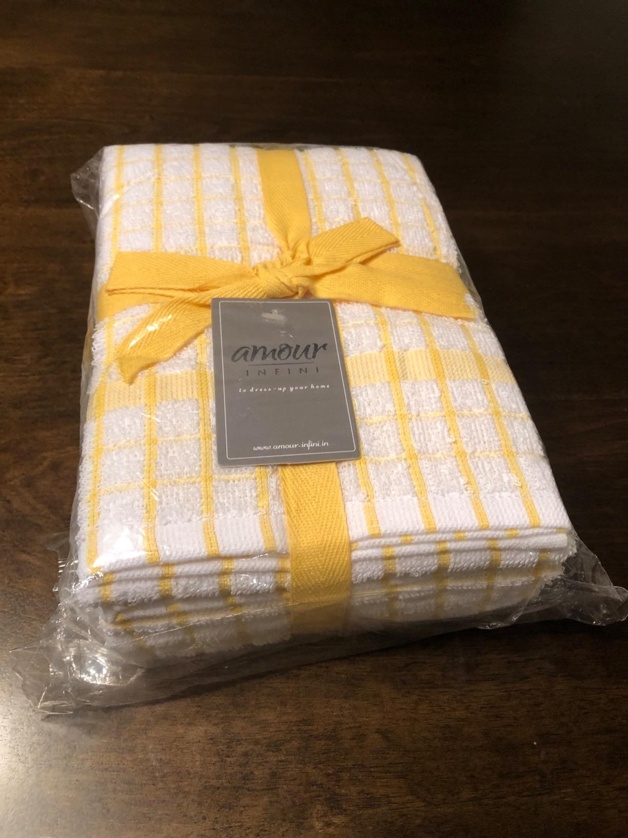 AMOUR INFINI Terry Kitchen Towels | Set of 4 | 20 x 28 Inches | Super Plush and Absorbent |100% C... | Amazon (US)