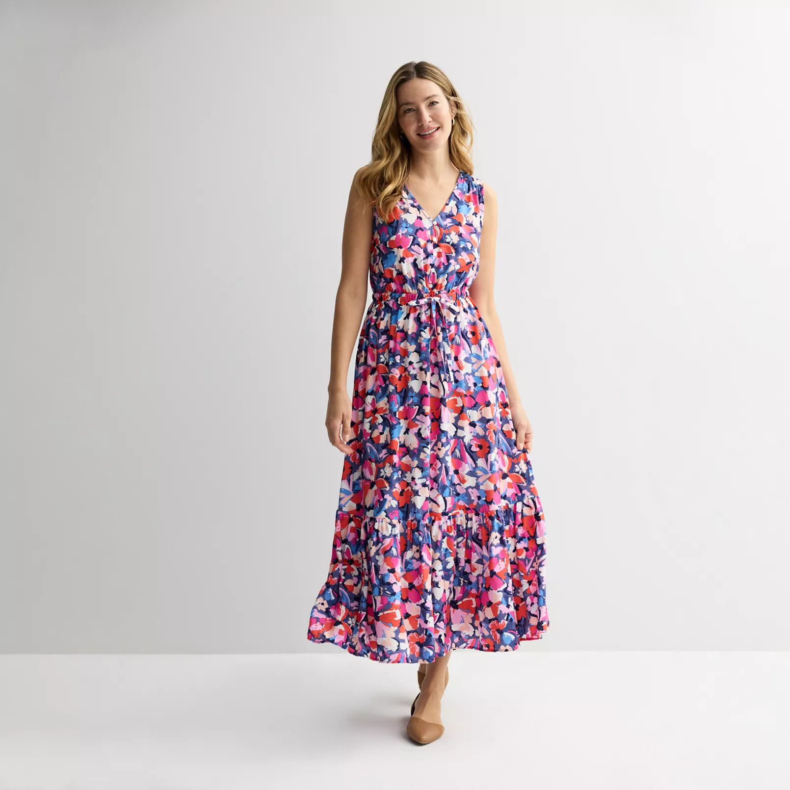Women's Sonoma Goods For Life® Femme Button Bodice Maxi Dress | Kohl's