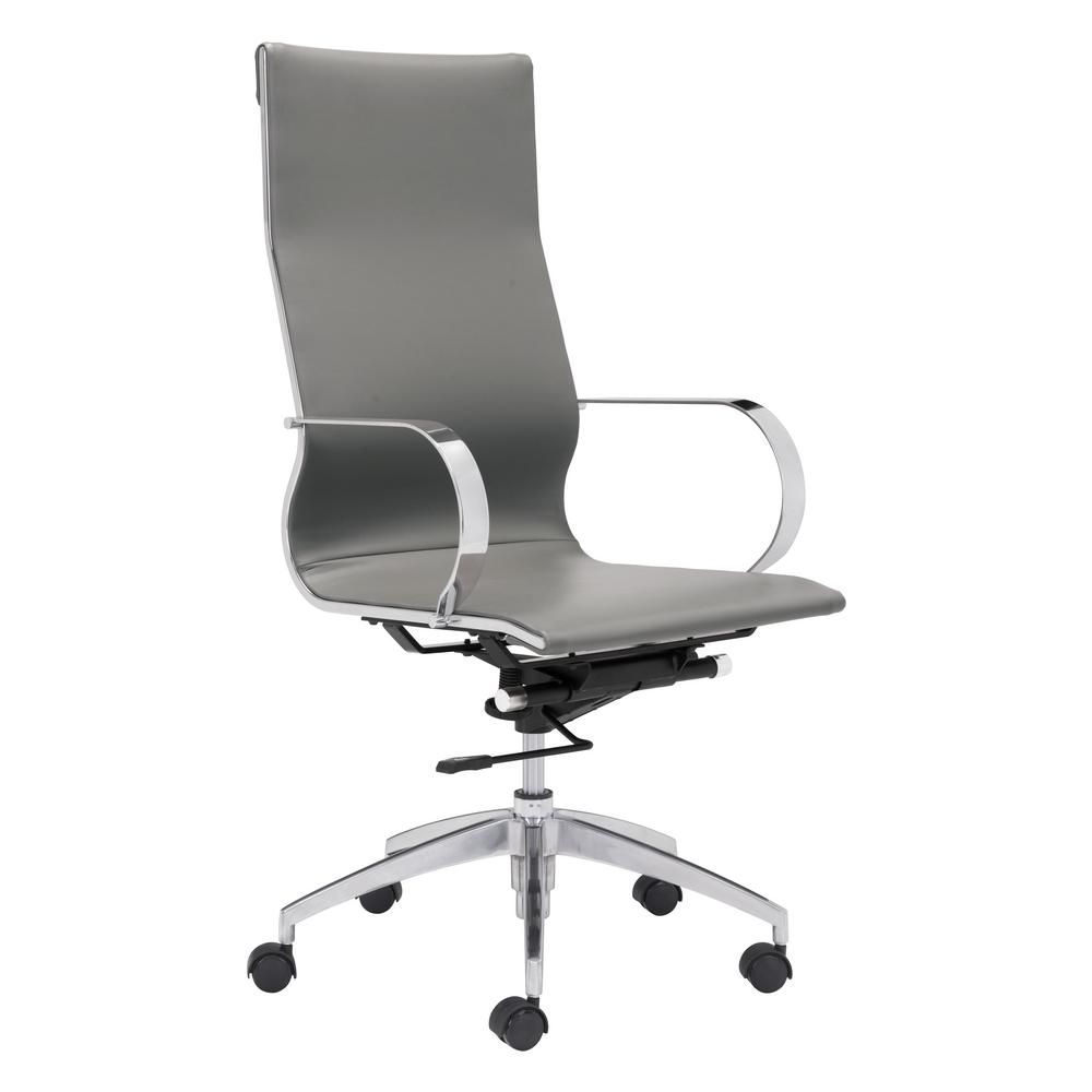 ZUO Glider Gray High Back Office Chair | The Home Depot