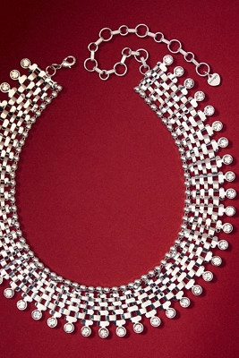 Crystal Woven Track Necklace | Anthropologie (US)