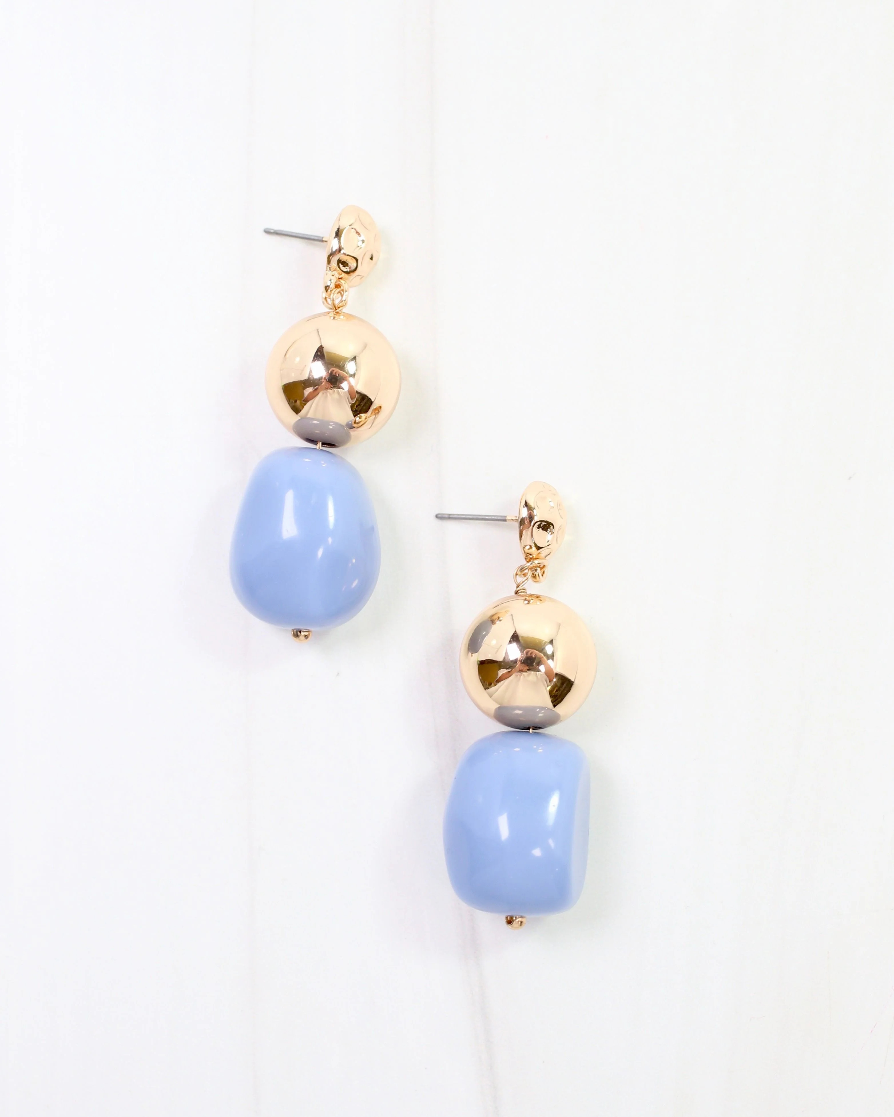 Bridgeport Stone Dangle Earring Blue | Caroline Hill