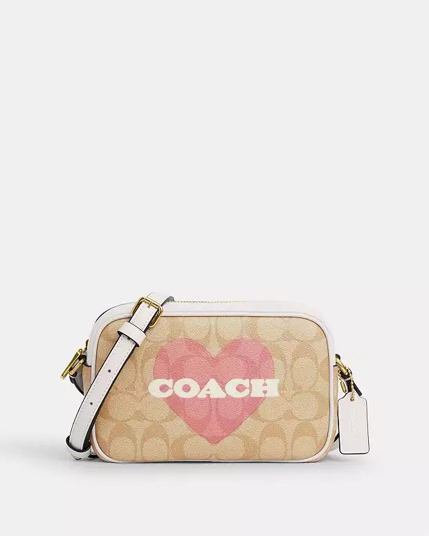 Mini Jamie Camera Bag In Signature Canvas With Heart Print | Coach Outlet