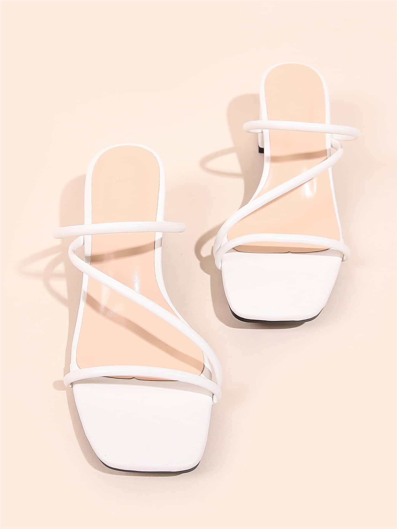 Minimalist Strappy Sandal Mules | SHEIN