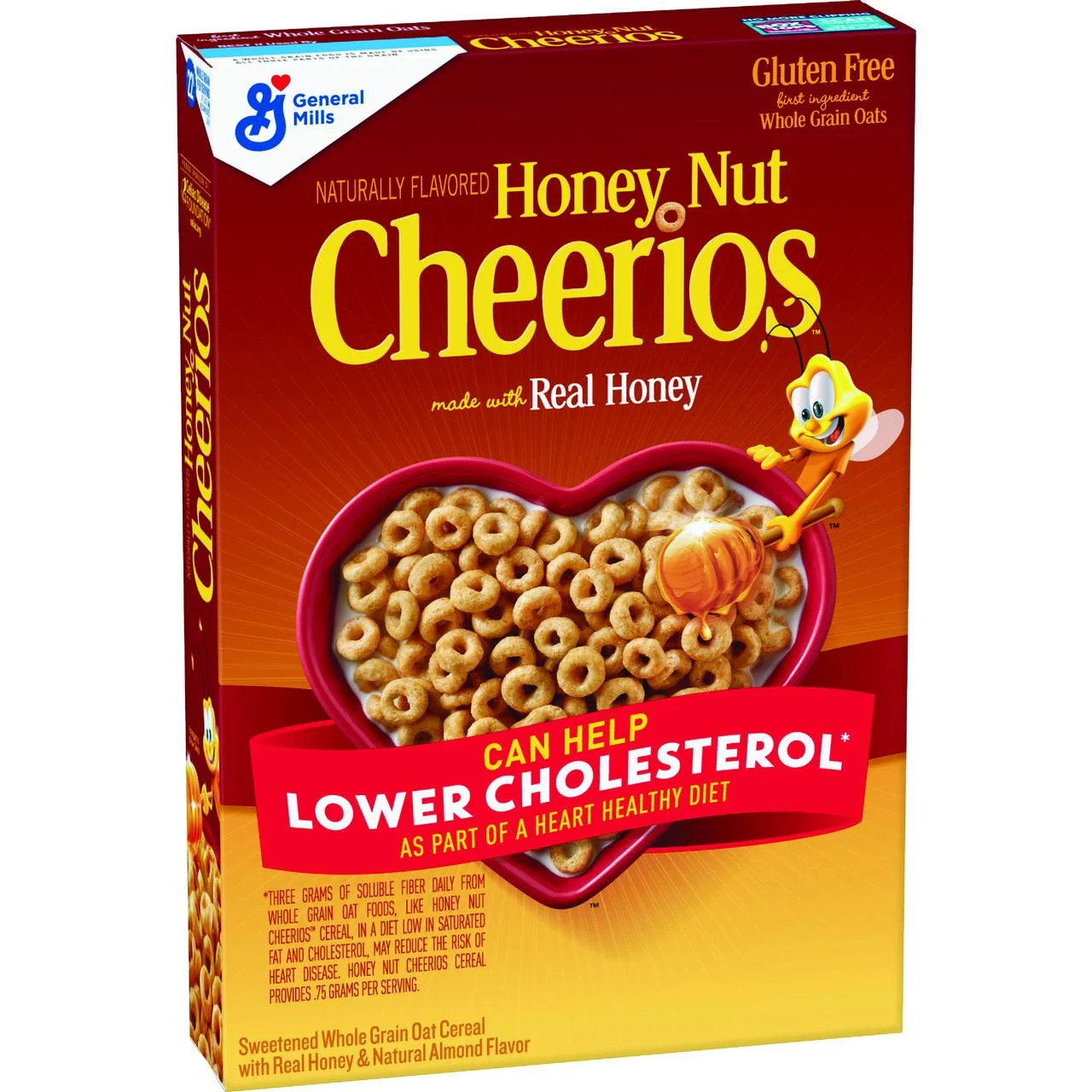 Honey Nut Cheerios Heart Healthy Cereal, Happy Heart Shapes, 10.8 oz | Walmart (US)