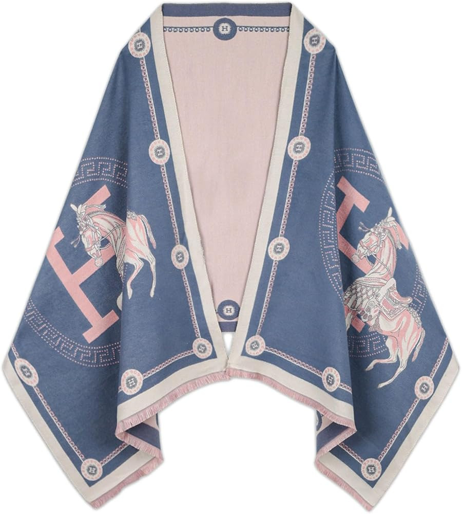 EXTREE Scarfs for Women Pashmina Silky Shawl Wrap for Evening Dressing Blanket Open Front Poncho ... | Amazon (US)