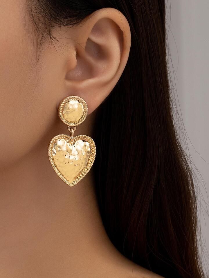 Heart Drop Earrings | SHEIN
