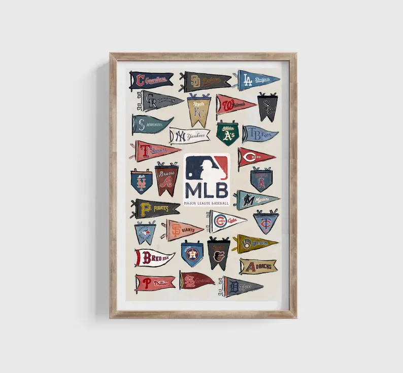 Vintage MLB Poster Digital Download - Etsy | Etsy (US)