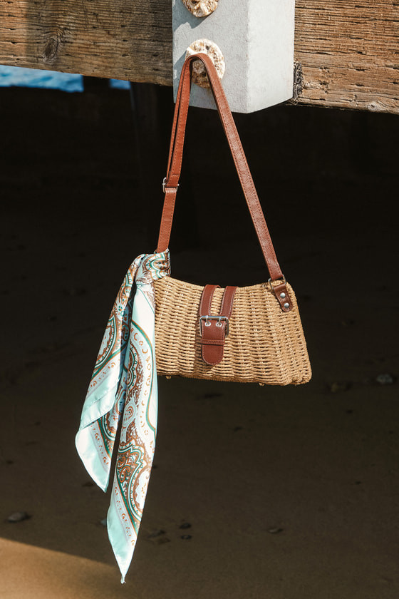 Tuscany Tan Woven Buckle Crossbody Bag | Lulus