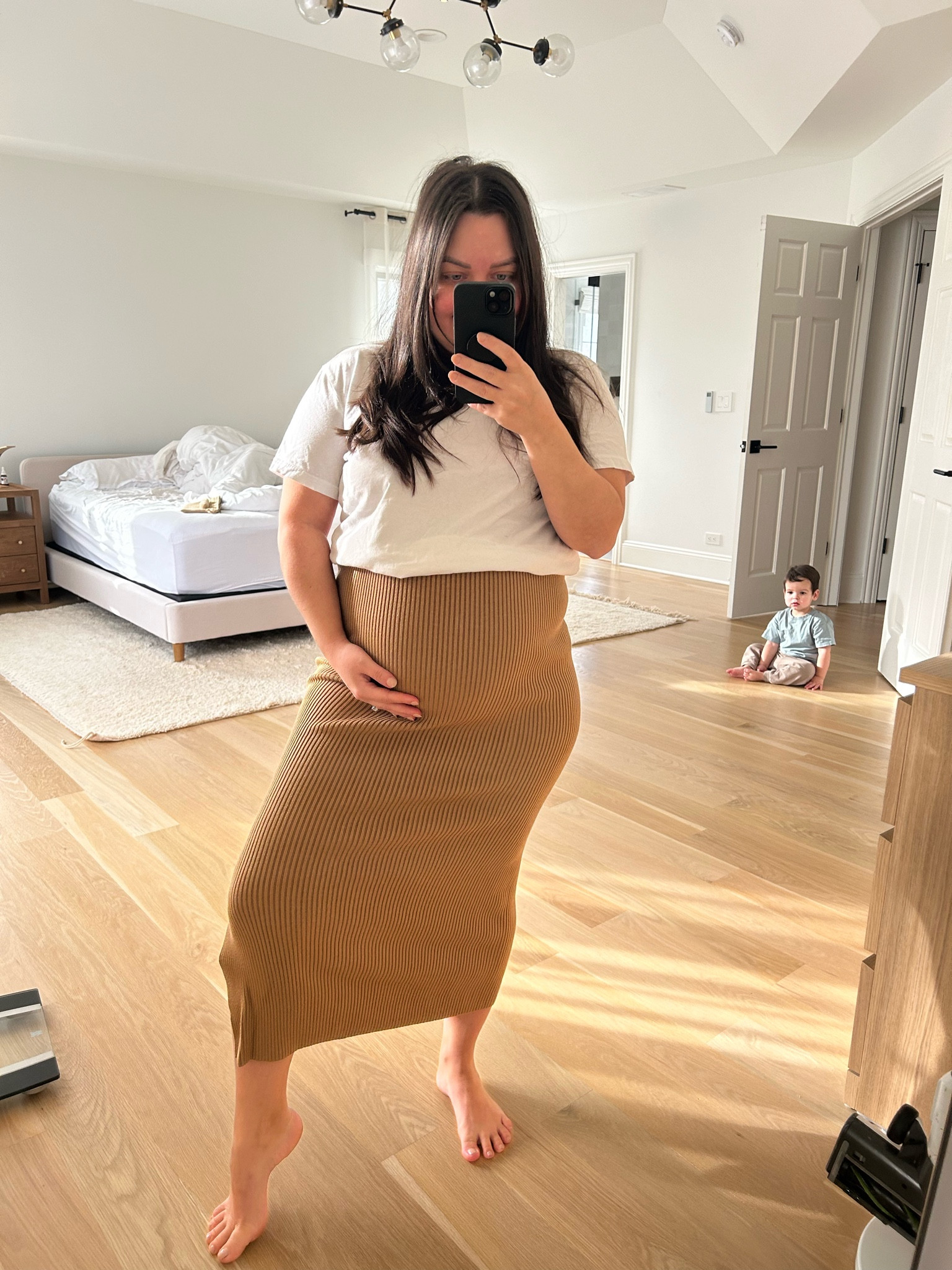 Maternity skirt bump 

#LTKfindsunder100 #LTKbump #LTKfindsunder50